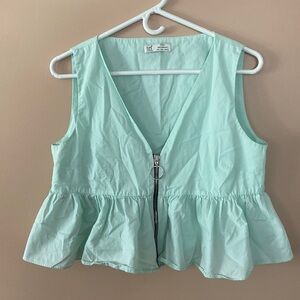 Zara cropped top with zipper front